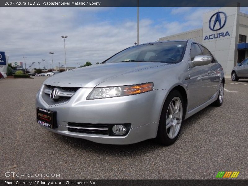 Alabaster Silver Metallic / Ebony 2007 Acura TL 3.2