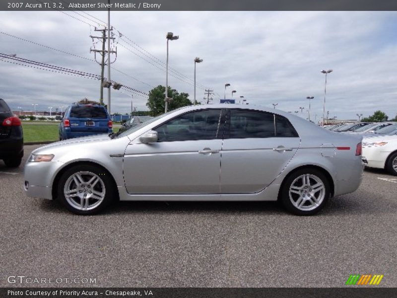 Alabaster Silver Metallic / Ebony 2007 Acura TL 3.2