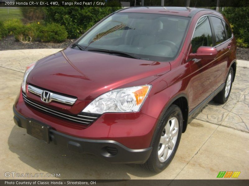 Tango Red Pearl / Gray 2009 Honda CR-V EX-L 4WD