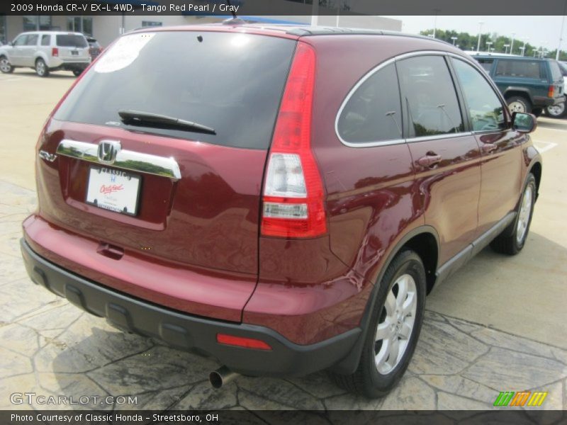 Tango Red Pearl / Gray 2009 Honda CR-V EX-L 4WD