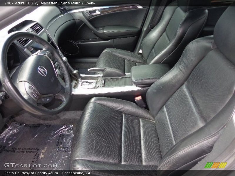 Alabaster Silver Metallic / Ebony 2007 Acura TL 3.2