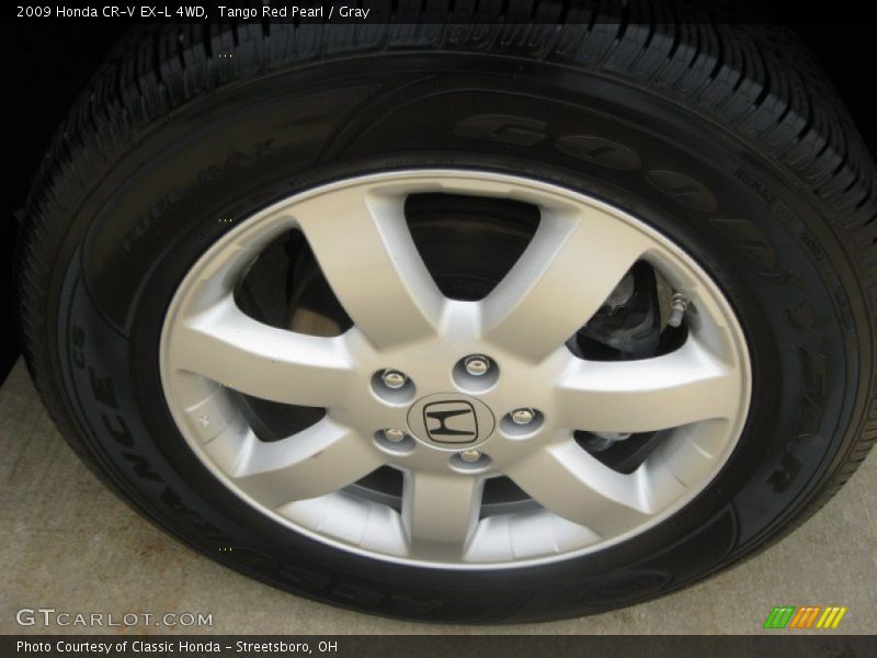 Tango Red Pearl / Gray 2009 Honda CR-V EX-L 4WD