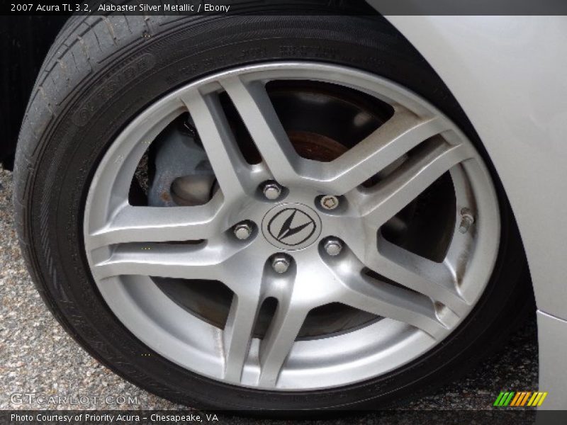Alabaster Silver Metallic / Ebony 2007 Acura TL 3.2