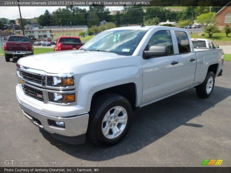Silver Ice Metallic / Jet Black 2014 Chevrolet Silverado 1500 LTZ Z71 Double Cab 4x4
