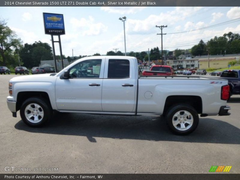 Silver Ice Metallic / Jet Black 2014 Chevrolet Silverado 1500 LTZ Z71 Double Cab 4x4