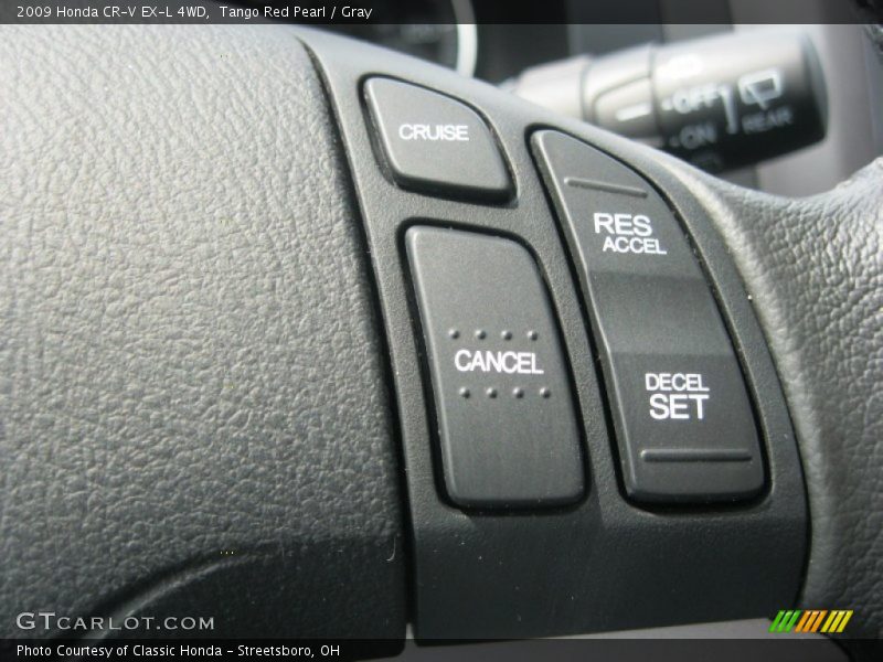 Tango Red Pearl / Gray 2009 Honda CR-V EX-L 4WD