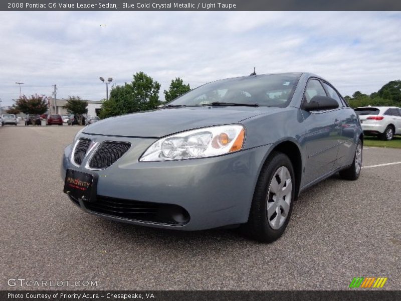 Blue Gold Crystal Metallic / Light Taupe 2008 Pontiac G6 Value Leader Sedan