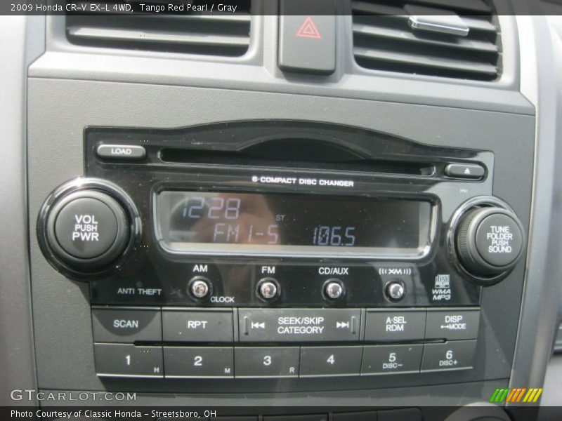 Tango Red Pearl / Gray 2009 Honda CR-V EX-L 4WD
