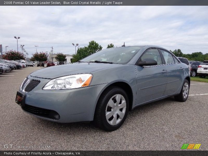 Blue Gold Crystal Metallic / Light Taupe 2008 Pontiac G6 Value Leader Sedan