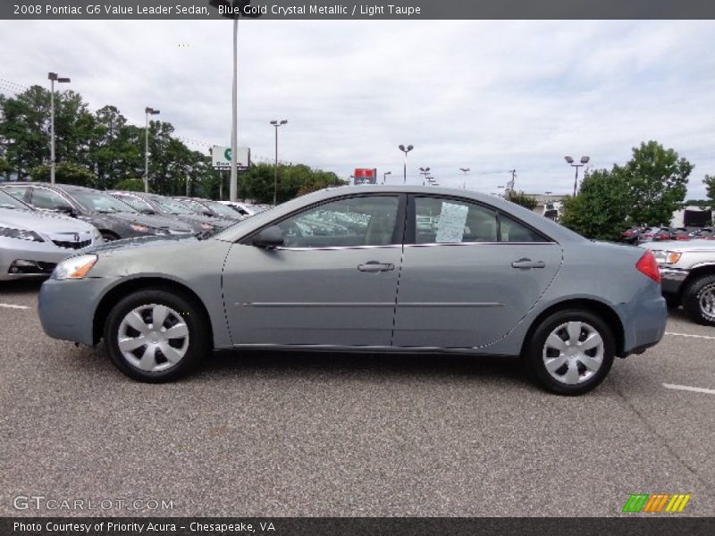 Blue Gold Crystal Metallic / Light Taupe 2008 Pontiac G6 Value Leader Sedan