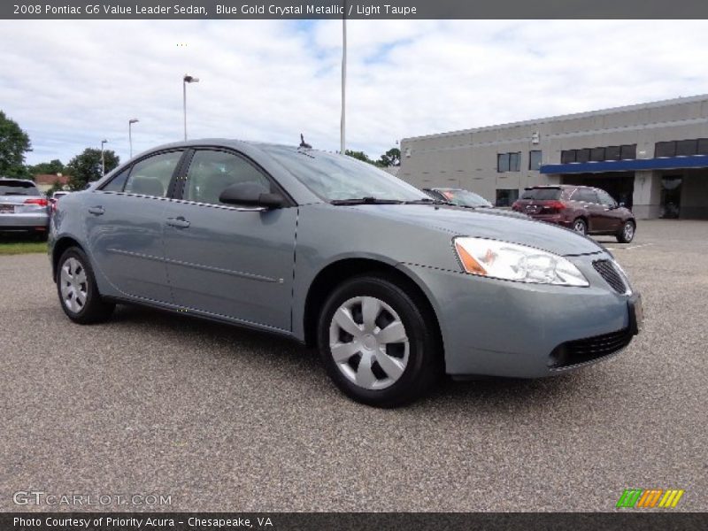 Blue Gold Crystal Metallic / Light Taupe 2008 Pontiac G6 Value Leader Sedan