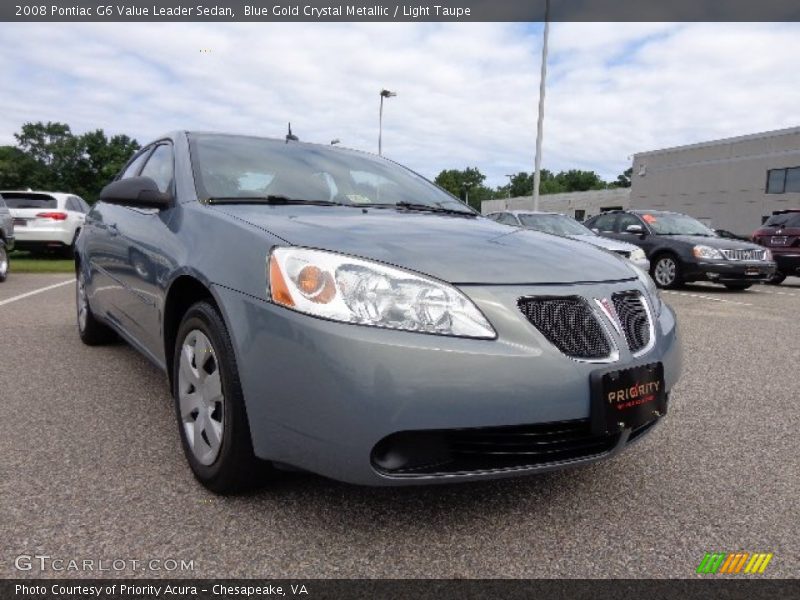 Blue Gold Crystal Metallic / Light Taupe 2008 Pontiac G6 Value Leader Sedan