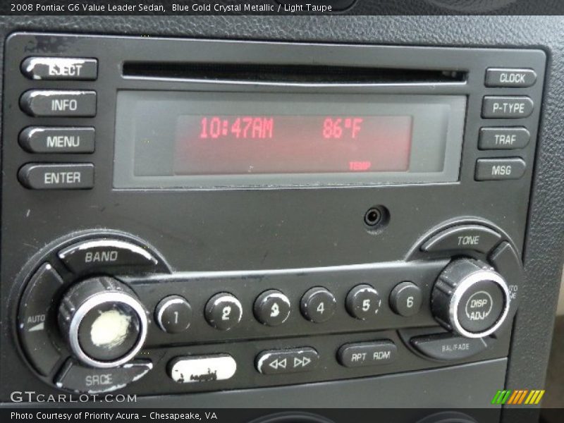 Blue Gold Crystal Metallic / Light Taupe 2008 Pontiac G6 Value Leader Sedan