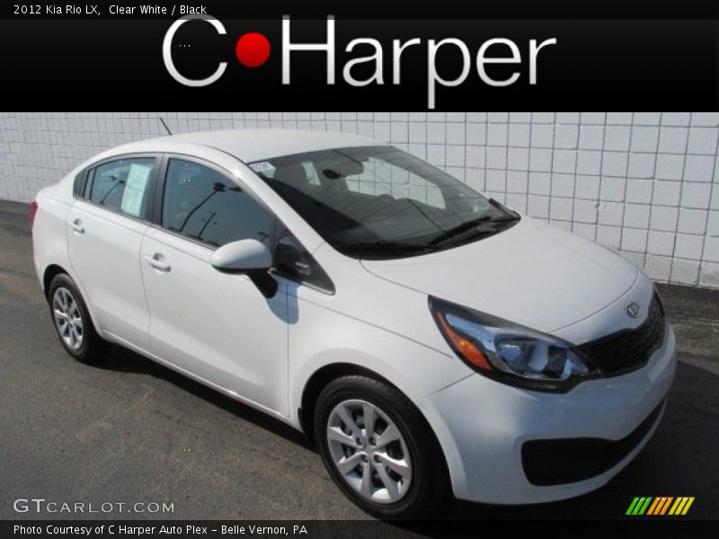 Clear White / Black 2012 Kia Rio LX