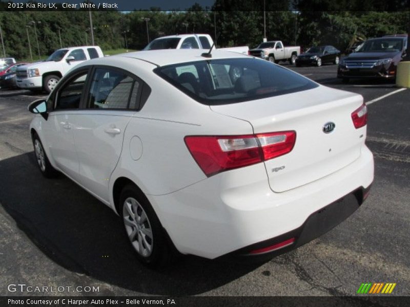 Clear White / Black 2012 Kia Rio LX