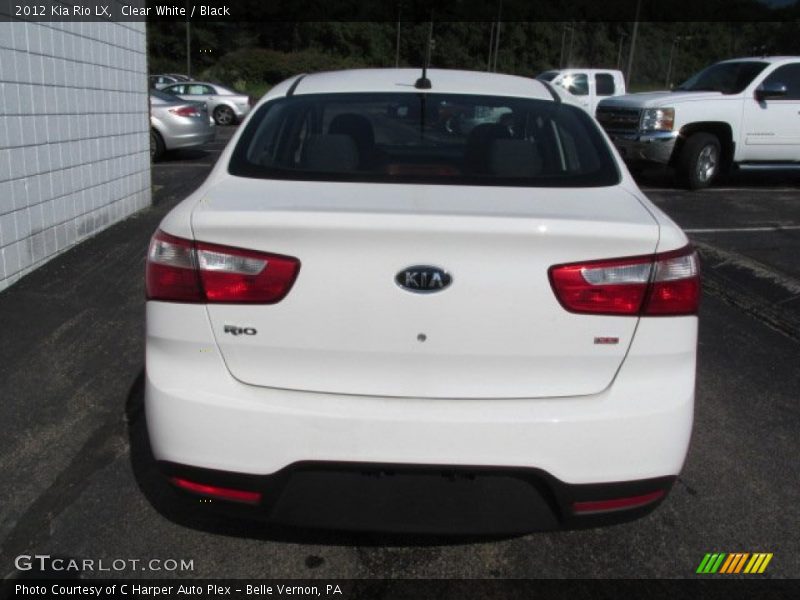Clear White / Black 2012 Kia Rio LX