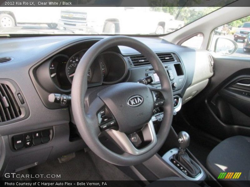 Clear White / Black 2012 Kia Rio LX