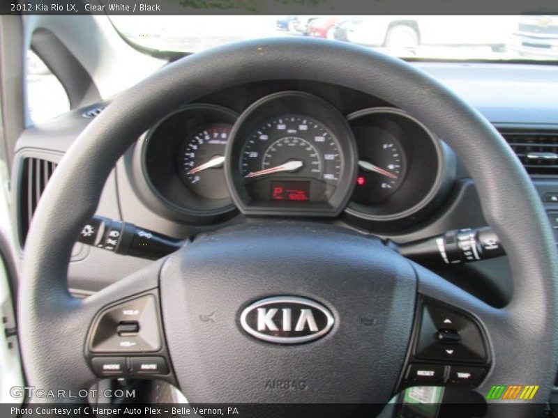 Clear White / Black 2012 Kia Rio LX