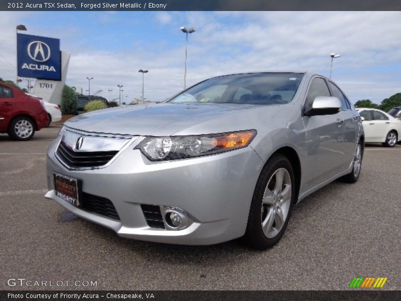 Forged Silver Metallic / Ebony 2012 Acura TSX Sedan