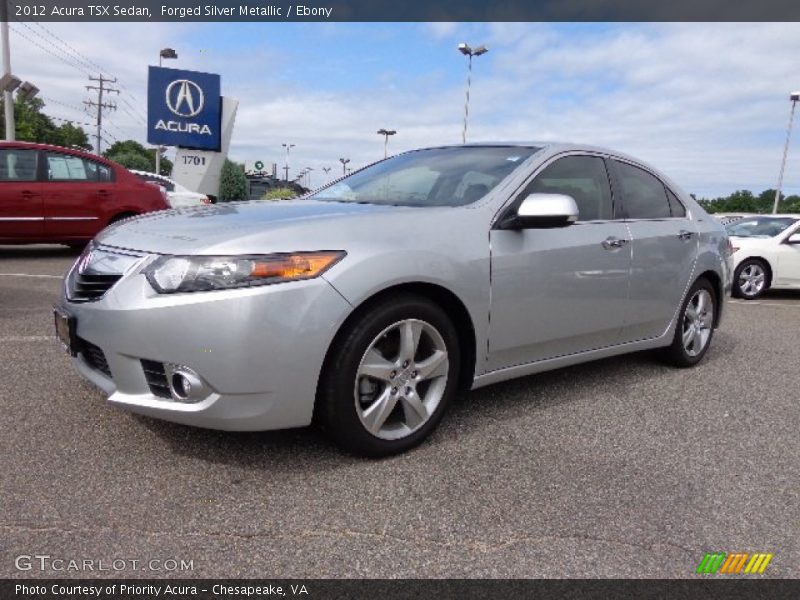 Forged Silver Metallic / Ebony 2012 Acura TSX Sedan
