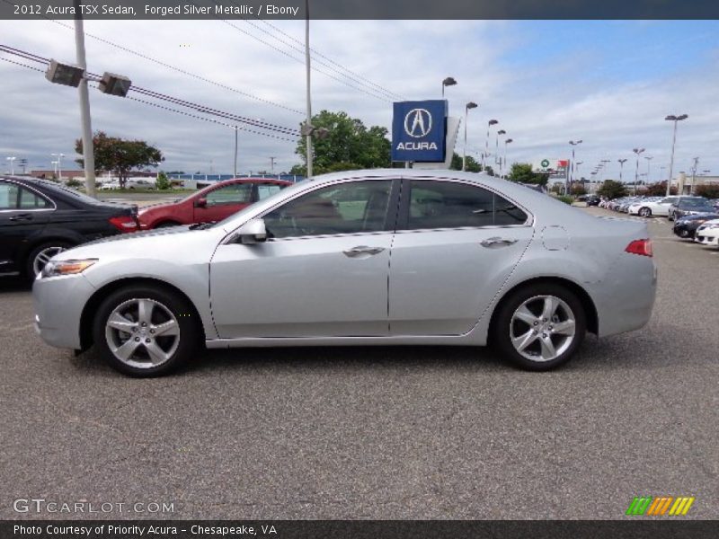 Forged Silver Metallic / Ebony 2012 Acura TSX Sedan