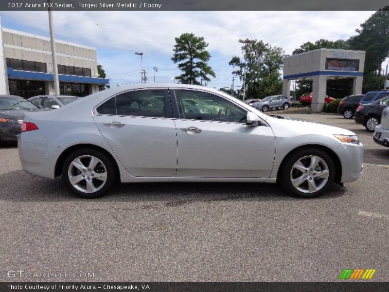 Forged Silver Metallic / Ebony 2012 Acura TSX Sedan