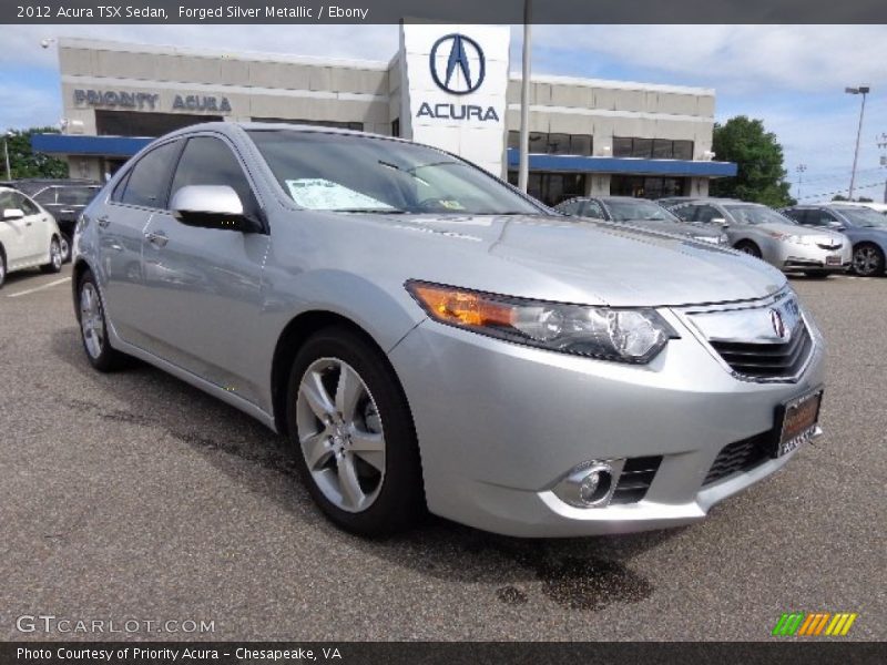 Forged Silver Metallic / Ebony 2012 Acura TSX Sedan