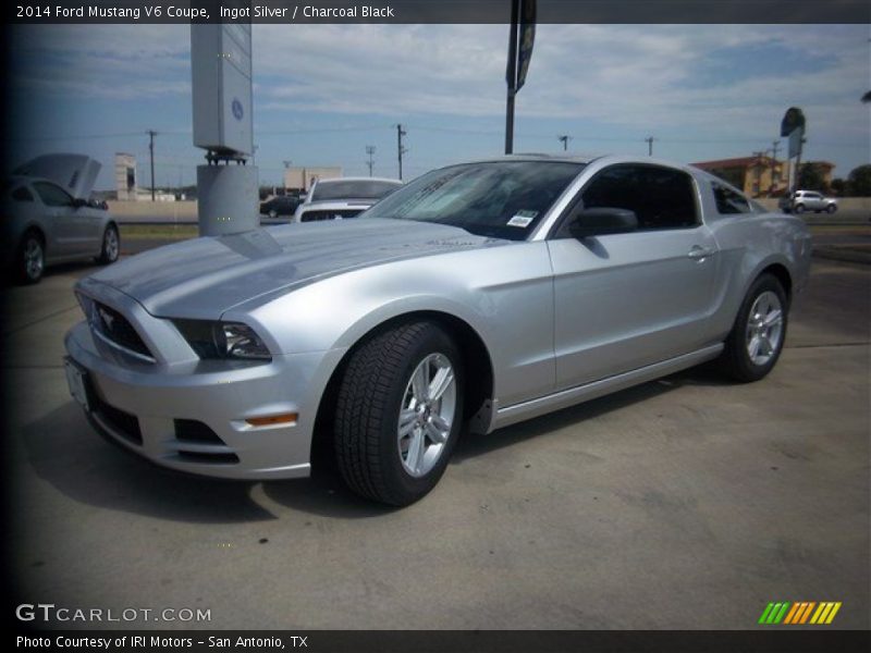 Ingot Silver / Charcoal Black 2014 Ford Mustang V6 Coupe