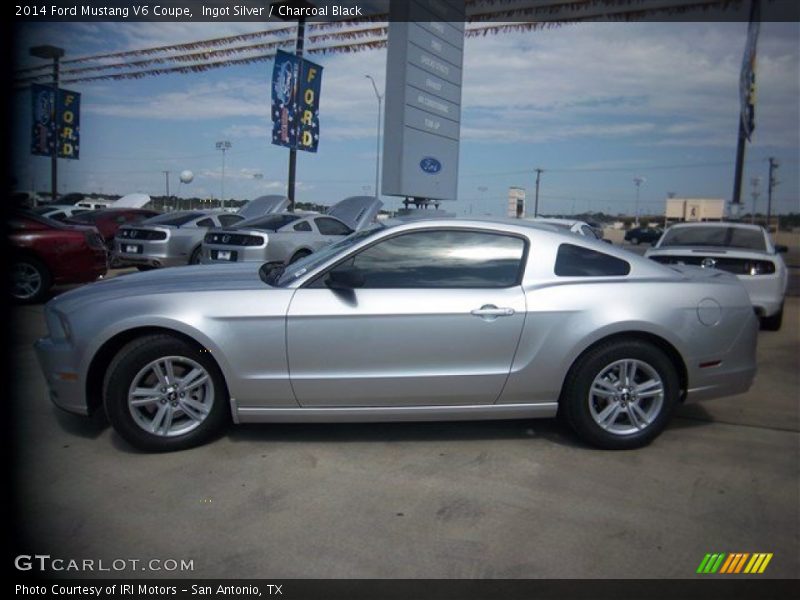 Ingot Silver / Charcoal Black 2014 Ford Mustang V6 Coupe
