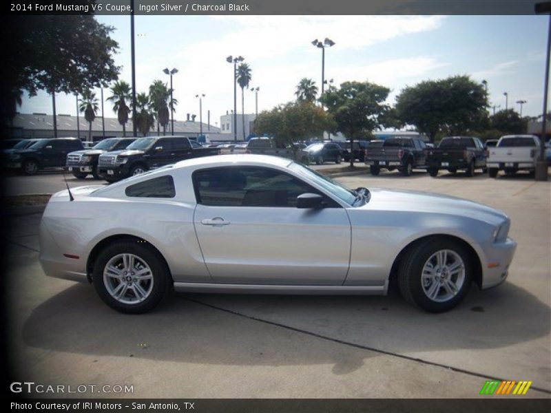 Ingot Silver / Charcoal Black 2014 Ford Mustang V6 Coupe