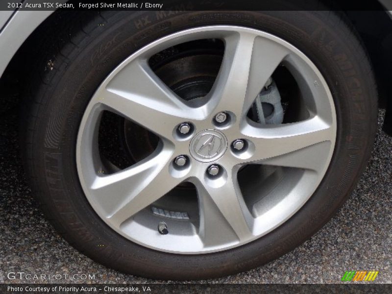 Forged Silver Metallic / Ebony 2012 Acura TSX Sedan