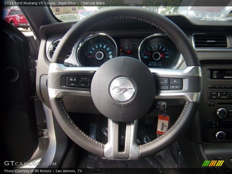 Ingot Silver / Charcoal Black 2014 Ford Mustang V6 Coupe