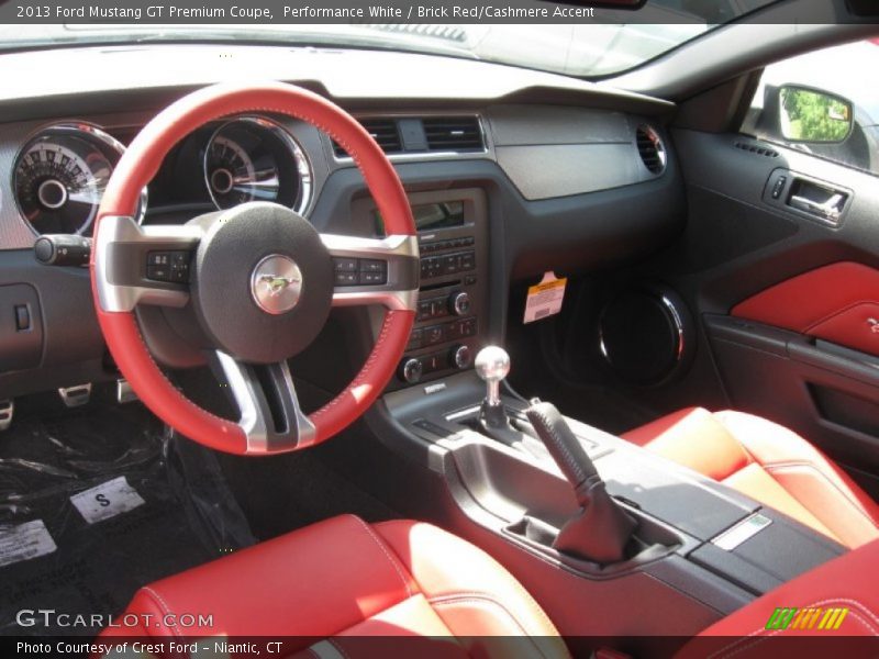 Brick Red/Cashmere Accent Interior - 2013 Mustang GT Premium Coupe 
