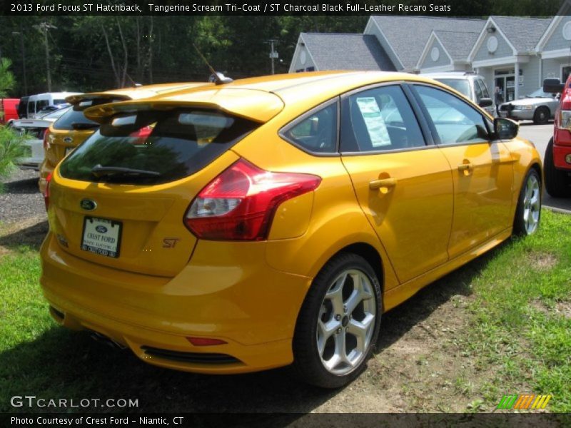 Tangerine Scream Tri-Coat / ST Charcoal Black Full-Leather Recaro Seats 2013 Ford Focus ST Hatchback