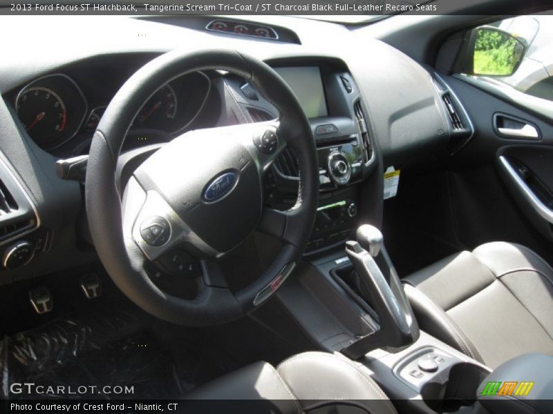 Tangerine Scream Tri-Coat / ST Charcoal Black Full-Leather Recaro Seats 2013 Ford Focus ST Hatchback