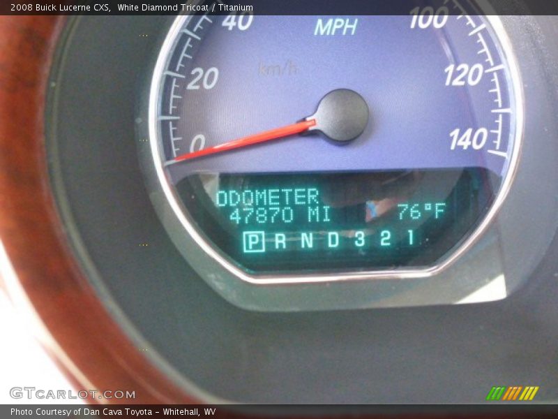White Diamond Tricoat / Titanium 2008 Buick Lucerne CXS
