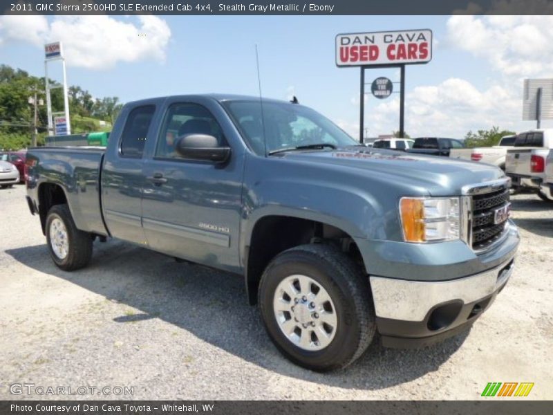 Stealth Gray Metallic / Ebony 2011 GMC Sierra 2500HD SLE Extended Cab 4x4