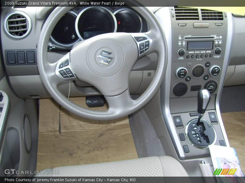 White Water Pearl / Beige 2009 Suzuki Grand Vitara Premium 4x4