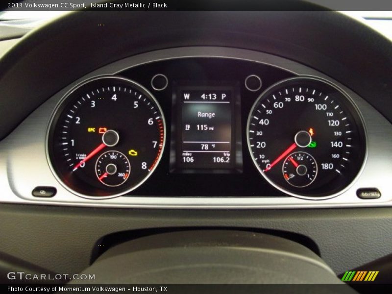 Island Gray Metallic / Black 2013 Volkswagen CC Sport