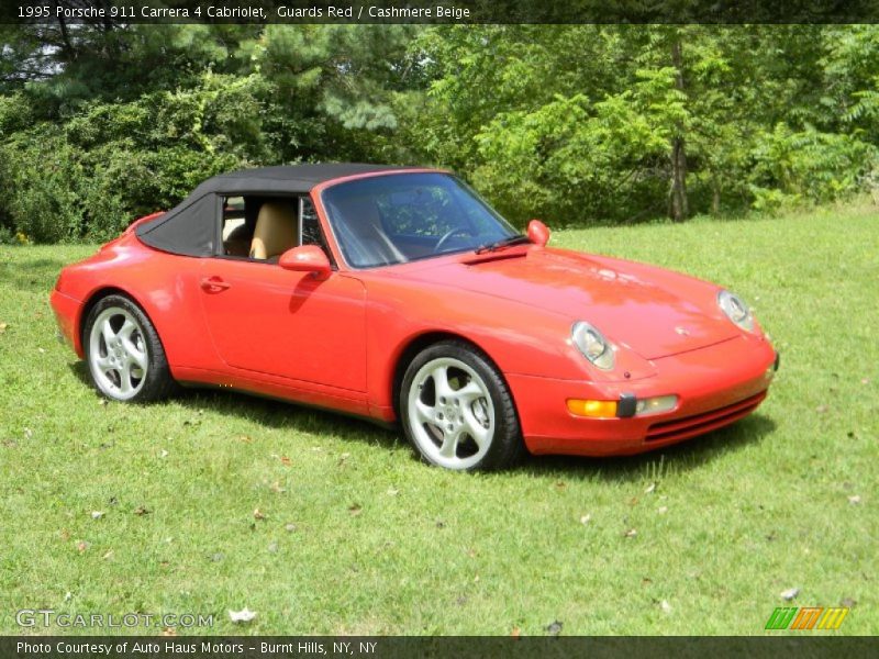 Guards Red / Cashmere Beige 1995 Porsche 911 Carrera 4 Cabriolet
