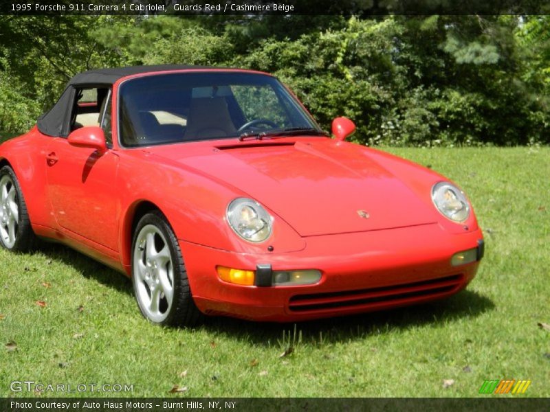 Guards Red / Cashmere Beige 1995 Porsche 911 Carrera 4 Cabriolet