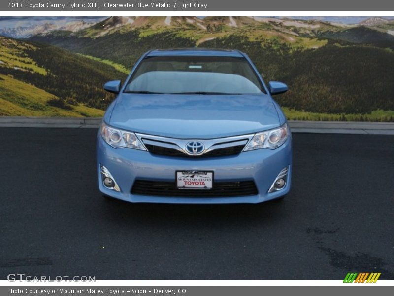 Clearwater Blue Metallic / Light Gray 2013 Toyota Camry Hybrid XLE
