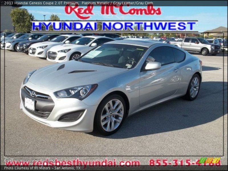 Platinum Metallic / Gray Leather/Gray Cloth 2013 Hyundai Genesis Coupe 2.0T Premium