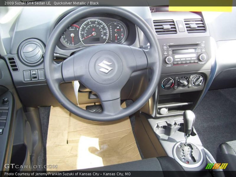 Quicksilver Metallic / Black 2009 Suzuki SX4 Sedan LE