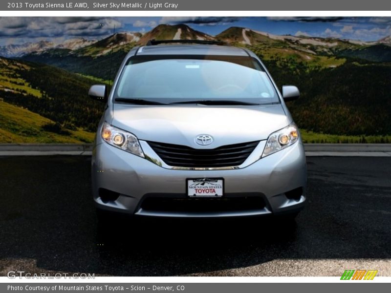 Silver Sky Metallic / Light Gray 2013 Toyota Sienna LE AWD