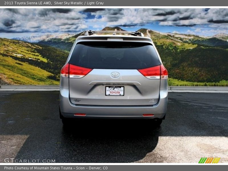 Silver Sky Metallic / Light Gray 2013 Toyota Sienna LE AWD