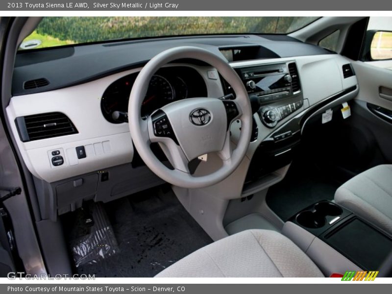 Silver Sky Metallic / Light Gray 2013 Toyota Sienna LE AWD