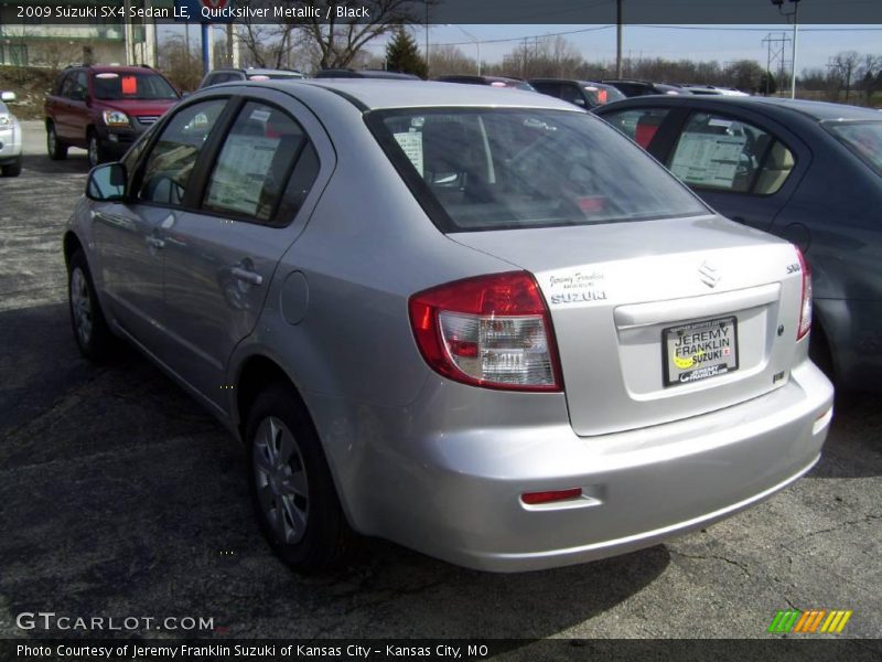 Quicksilver Metallic / Black 2009 Suzuki SX4 Sedan LE