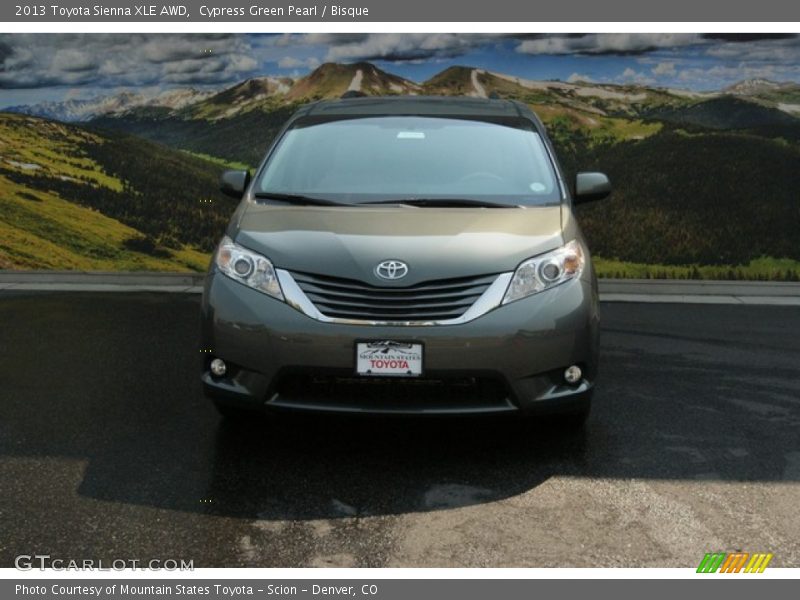 Cypress Green Pearl / Bisque 2013 Toyota Sienna XLE AWD