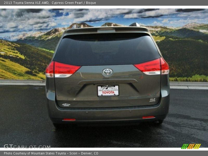 Cypress Green Pearl / Bisque 2013 Toyota Sienna XLE AWD